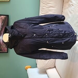 GUESS Quilted Black Parka. Size Medium